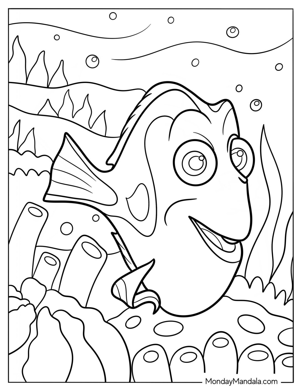 20 Finding Dory Coloring Pages Free PDF Printables 