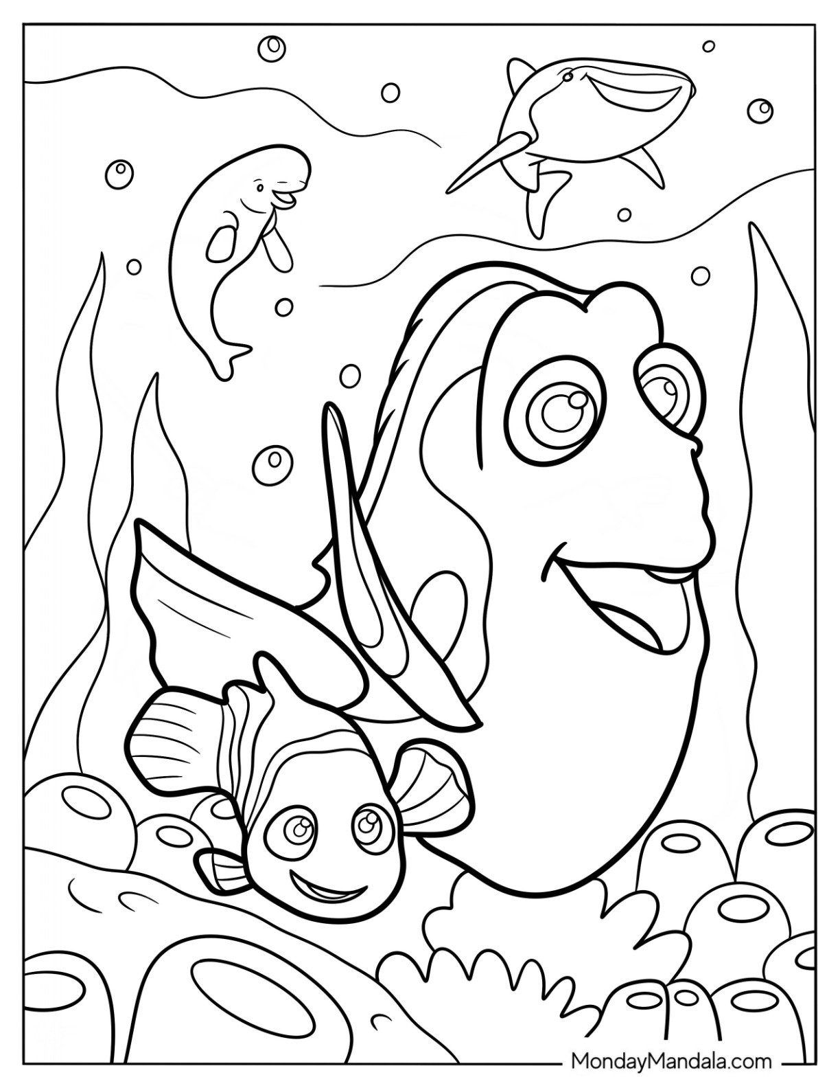 20 Finding Dory Coloring Pages Free PDF Printables 