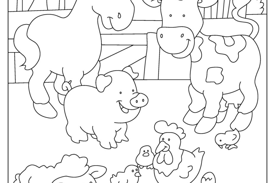 22 Free Farm Animals Coloring Pages For Download Printable PDF