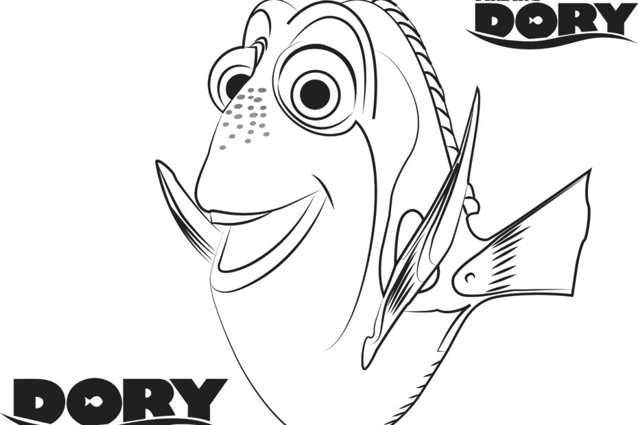 Dory Disney 39 s Finding Dory Coloring Pages Sheet Free Disney
