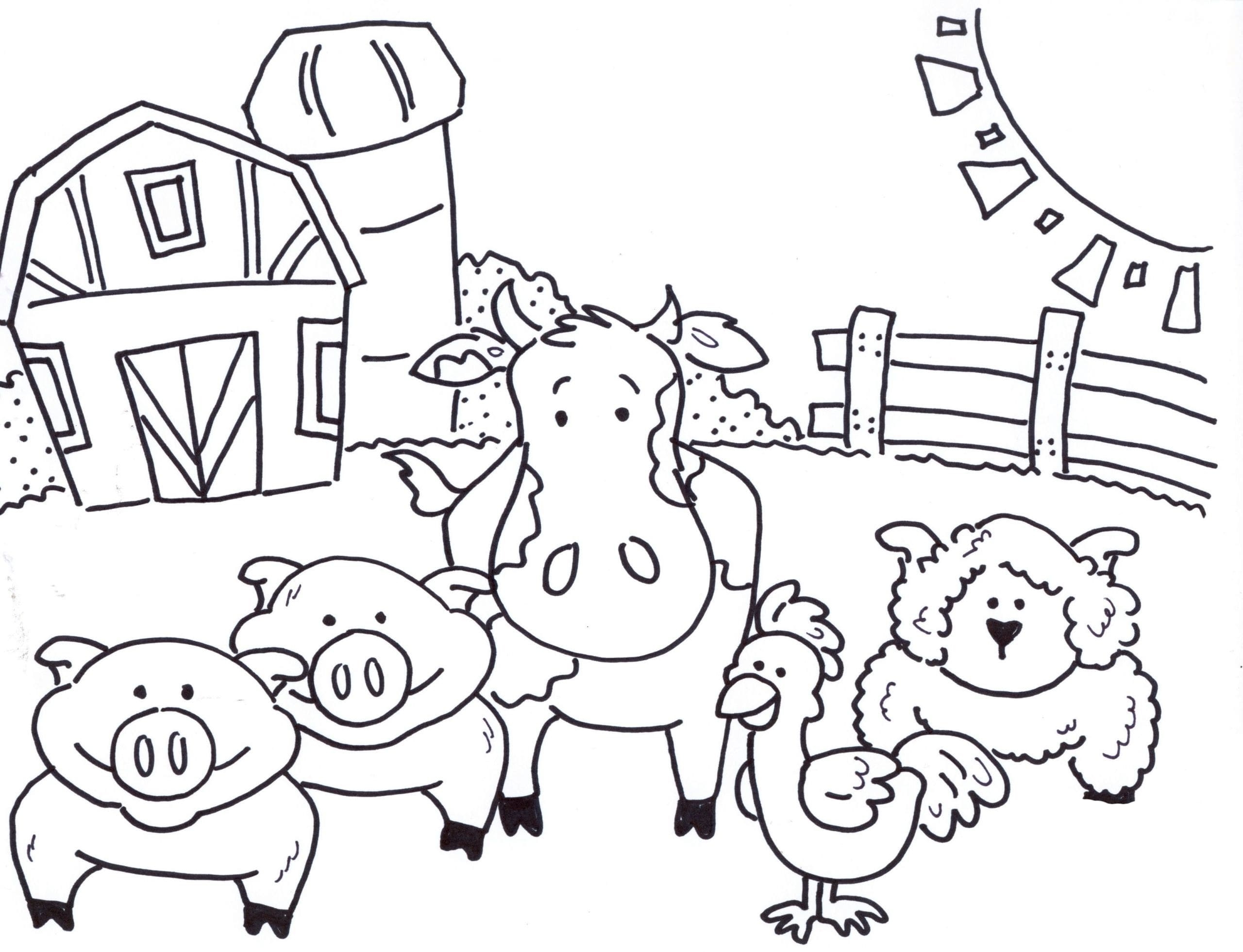 free farm animal coloring sheets