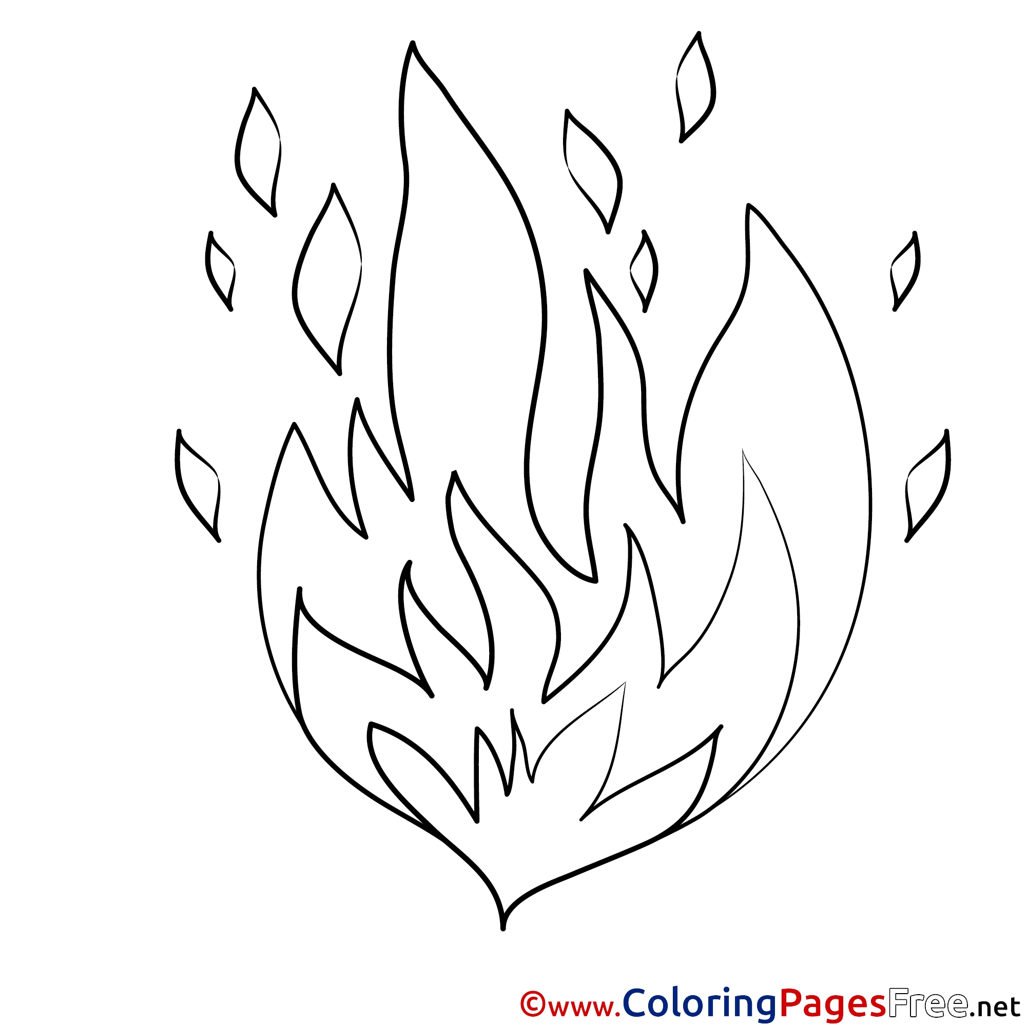 fire coloring sheet
