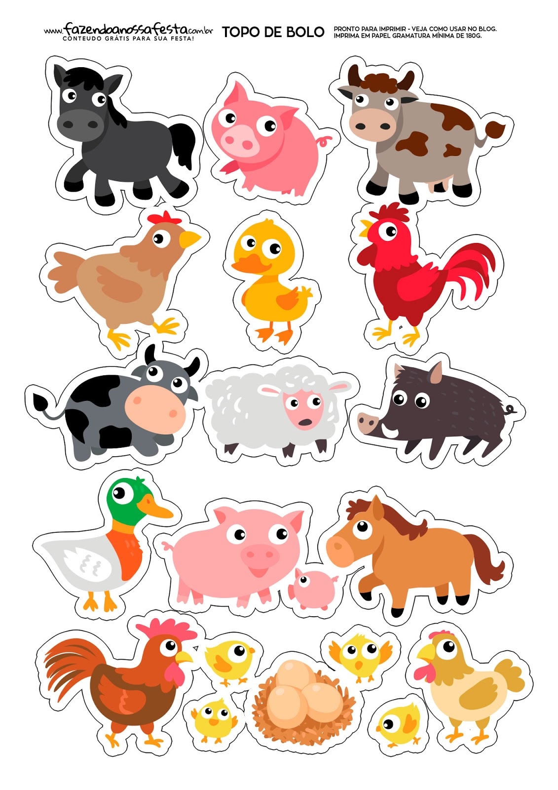 Printable Images Of Farm Animals