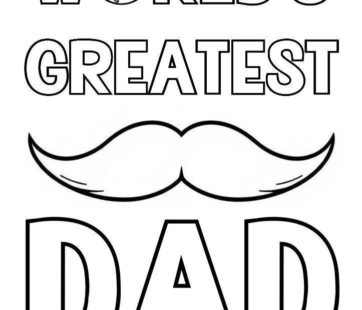 World s Greatest Dad Coloring Page Free Printable