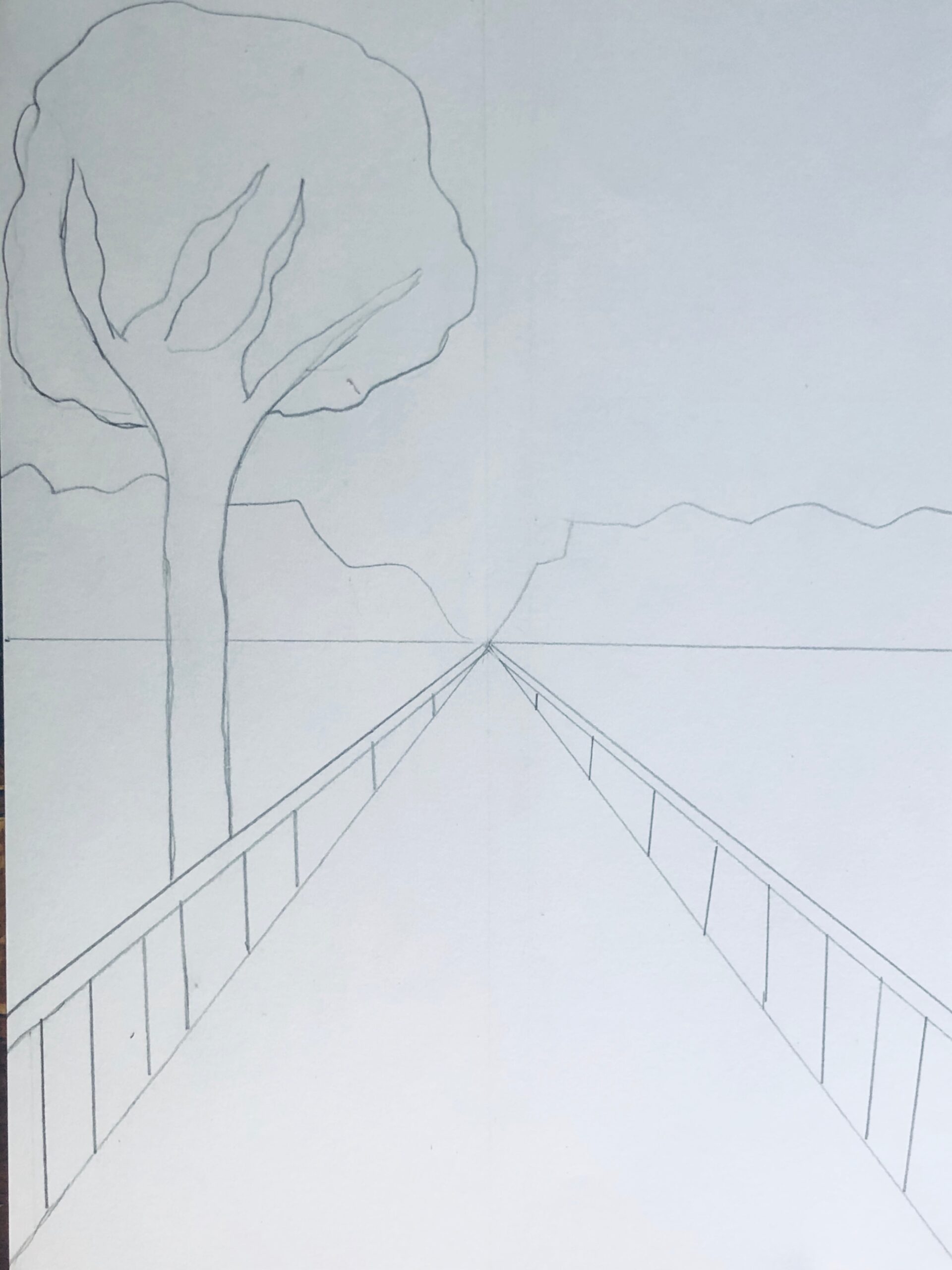 1 point perspective drawing