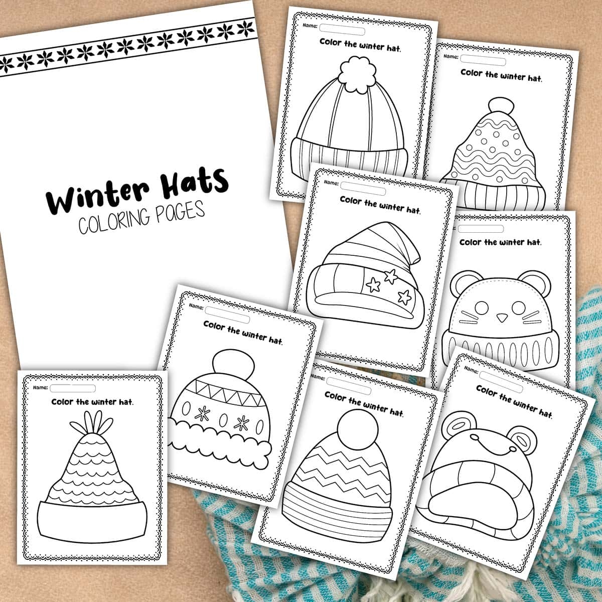 10 Free Winter Coloring Pages PDF 