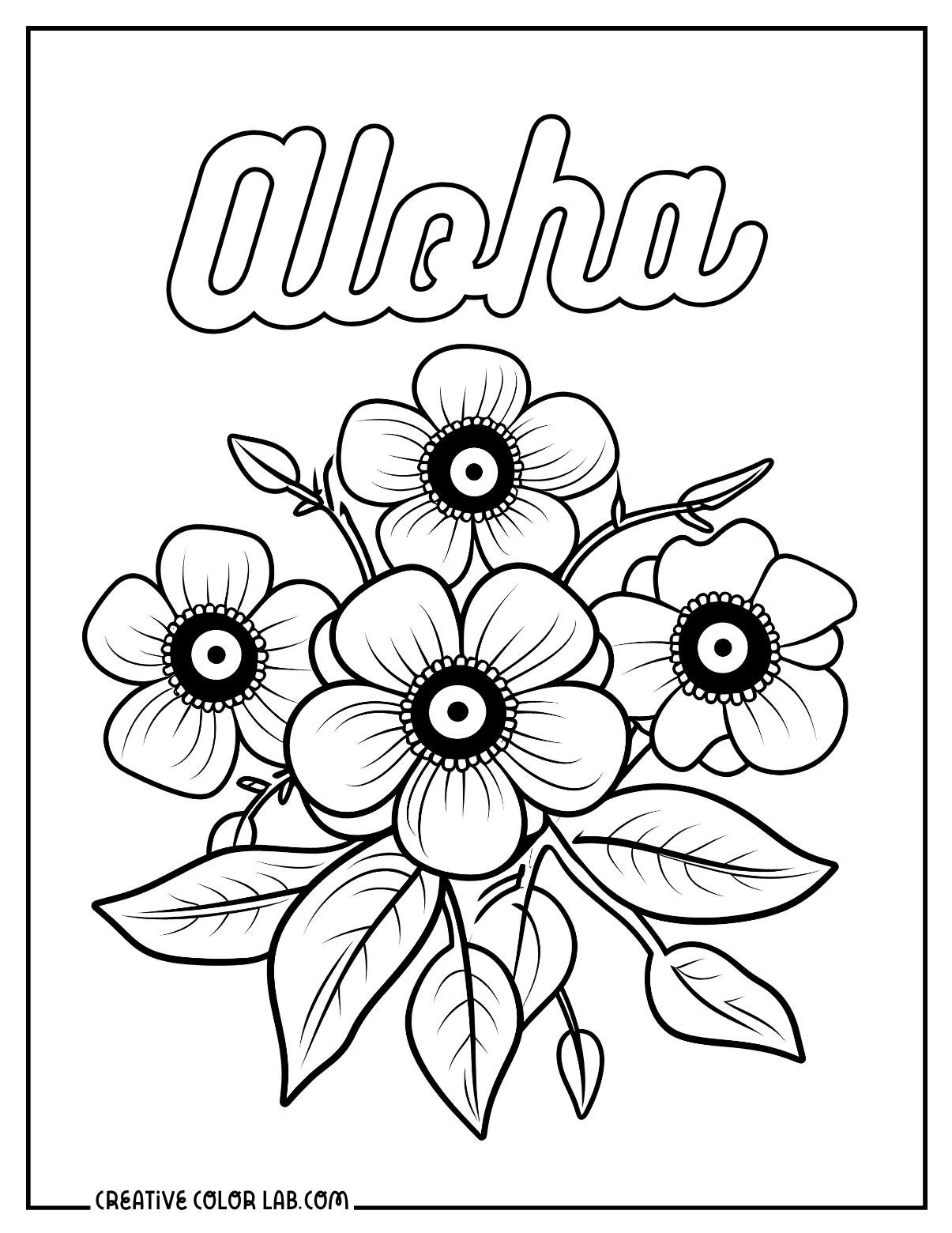 free printable tropical coloring pages