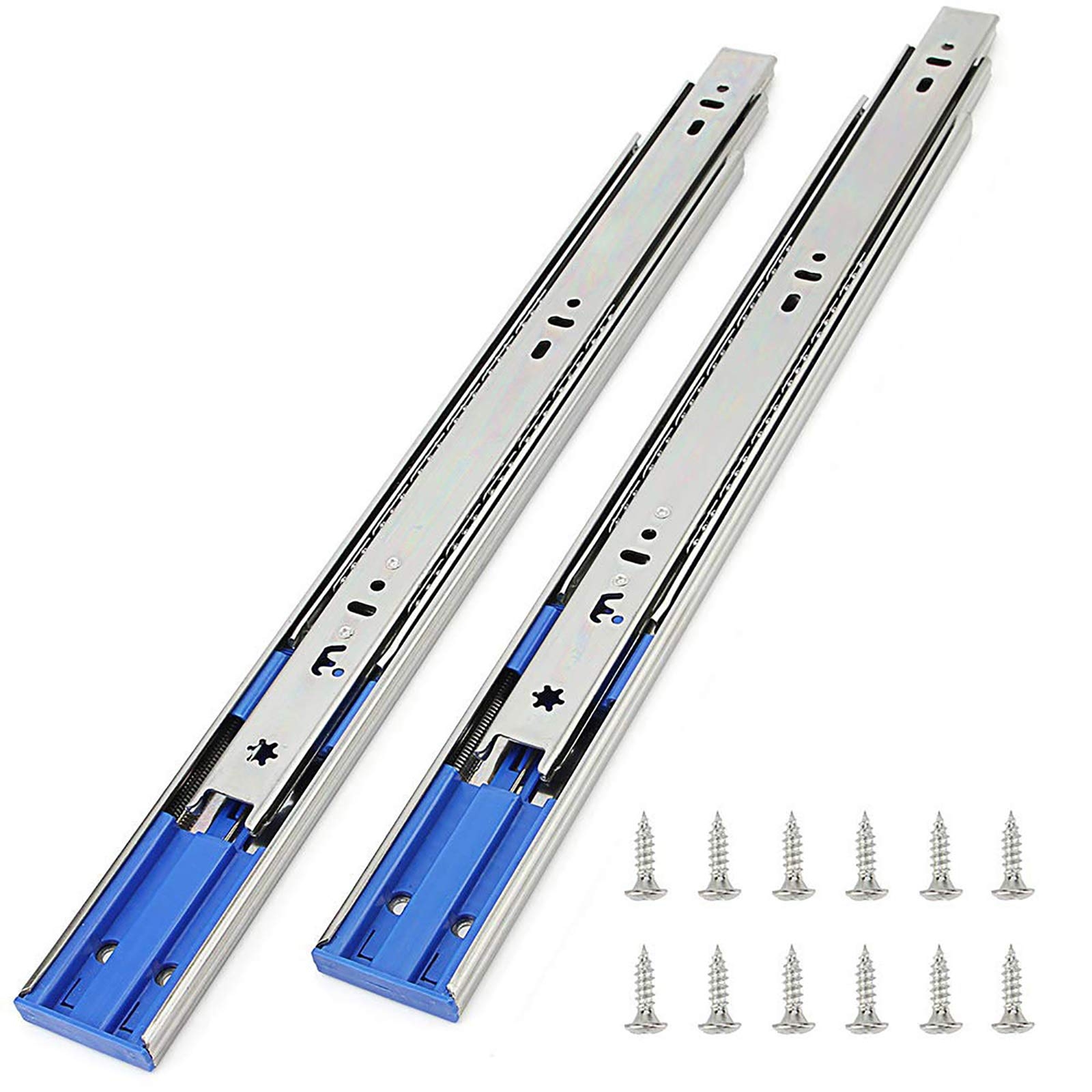 10 Pairs Of 18 Inch Hardware 3 Section Soft Close Full Extension Ball Bearing Side Mount Drawer Slides 100 LB Capacity Drawer Slide Amazon