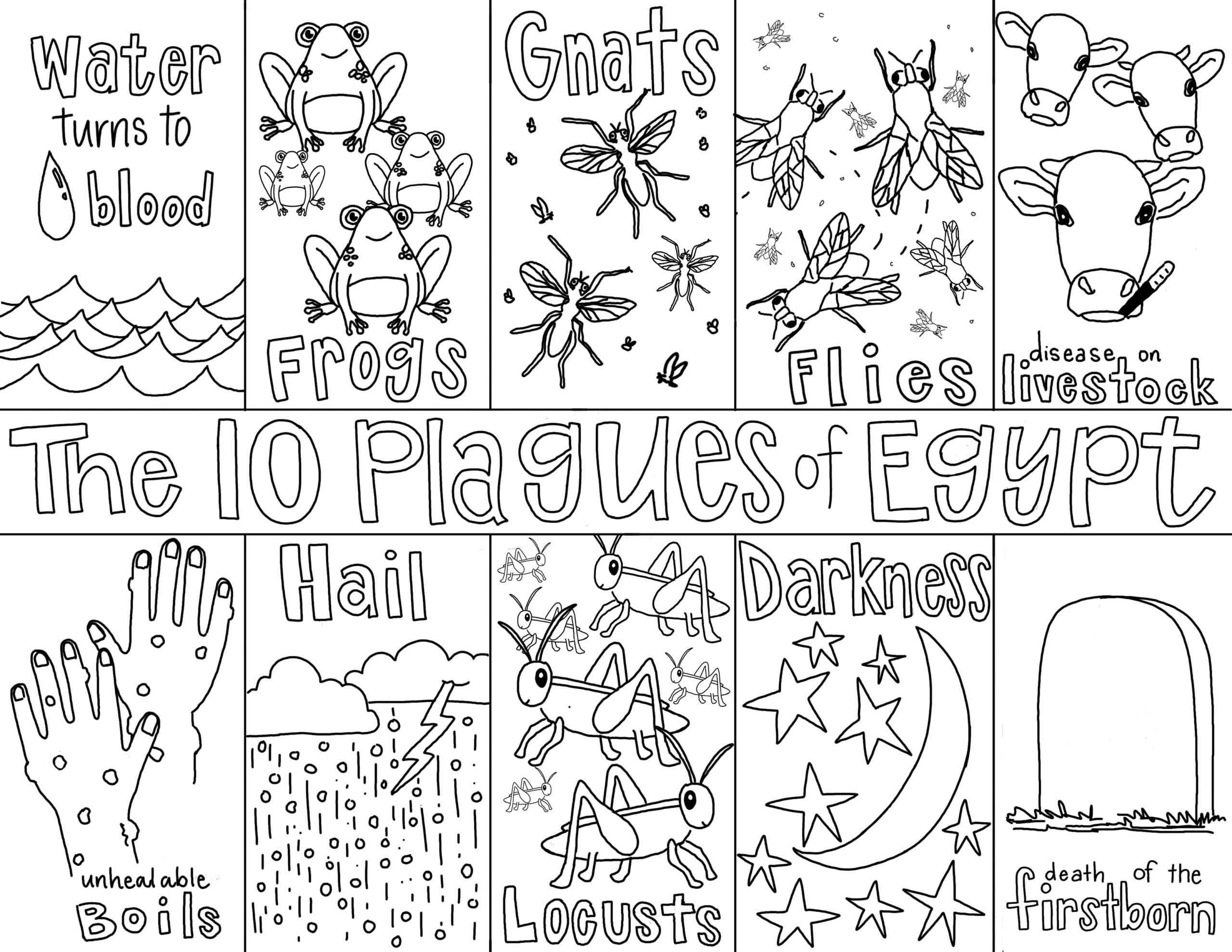 10 Plagues Coloring Page