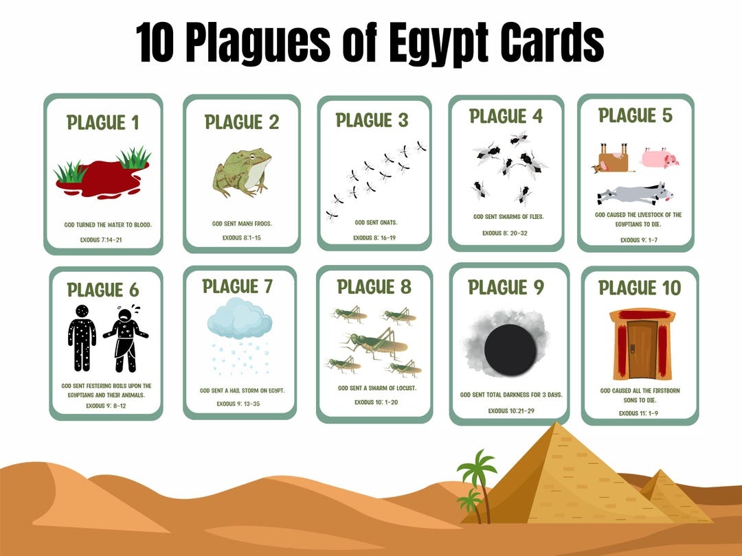 10 Plagues Of Egypt Memory Cards 10 Plagues Of Egypt Activity 10 Plagues Of Egypt Bible Lesson Bible Busy Book Activity Etsy