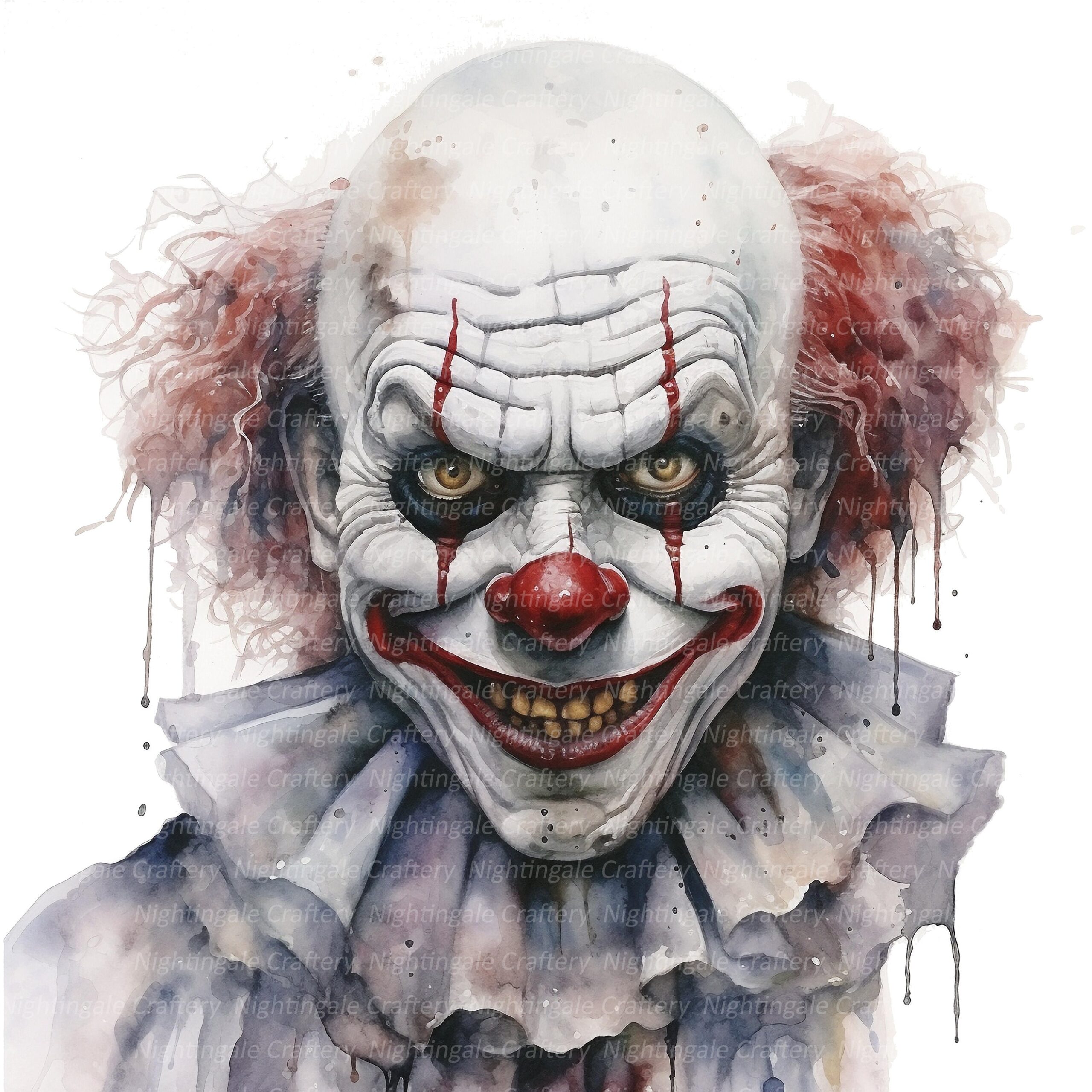 printable scary clown pictures