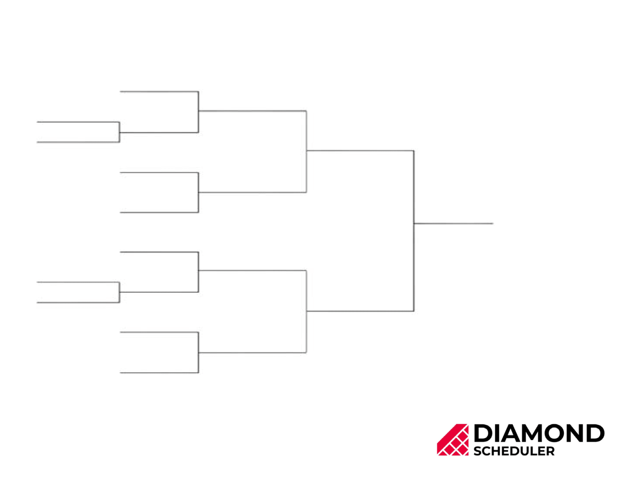 10 Team Single Elimination Bracket Printable Diamond Scheduler