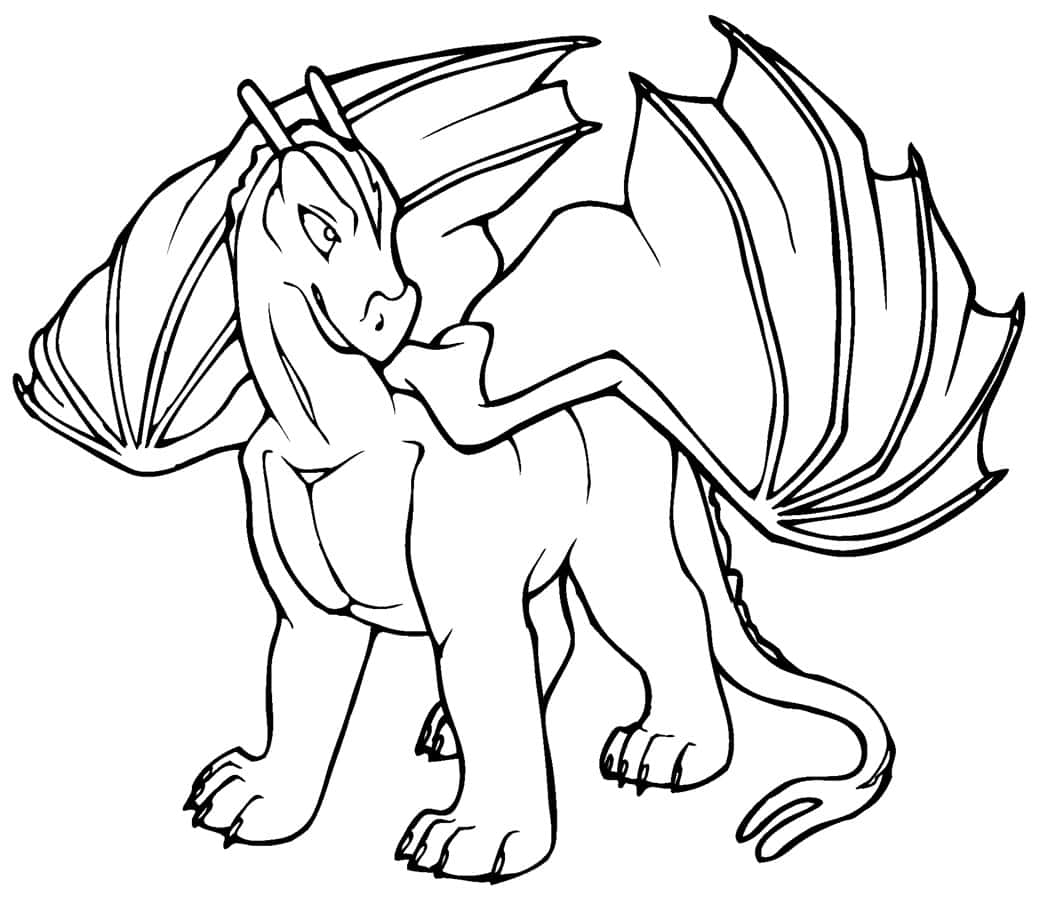 100 Dragon Coloring Pictures Wallpapers