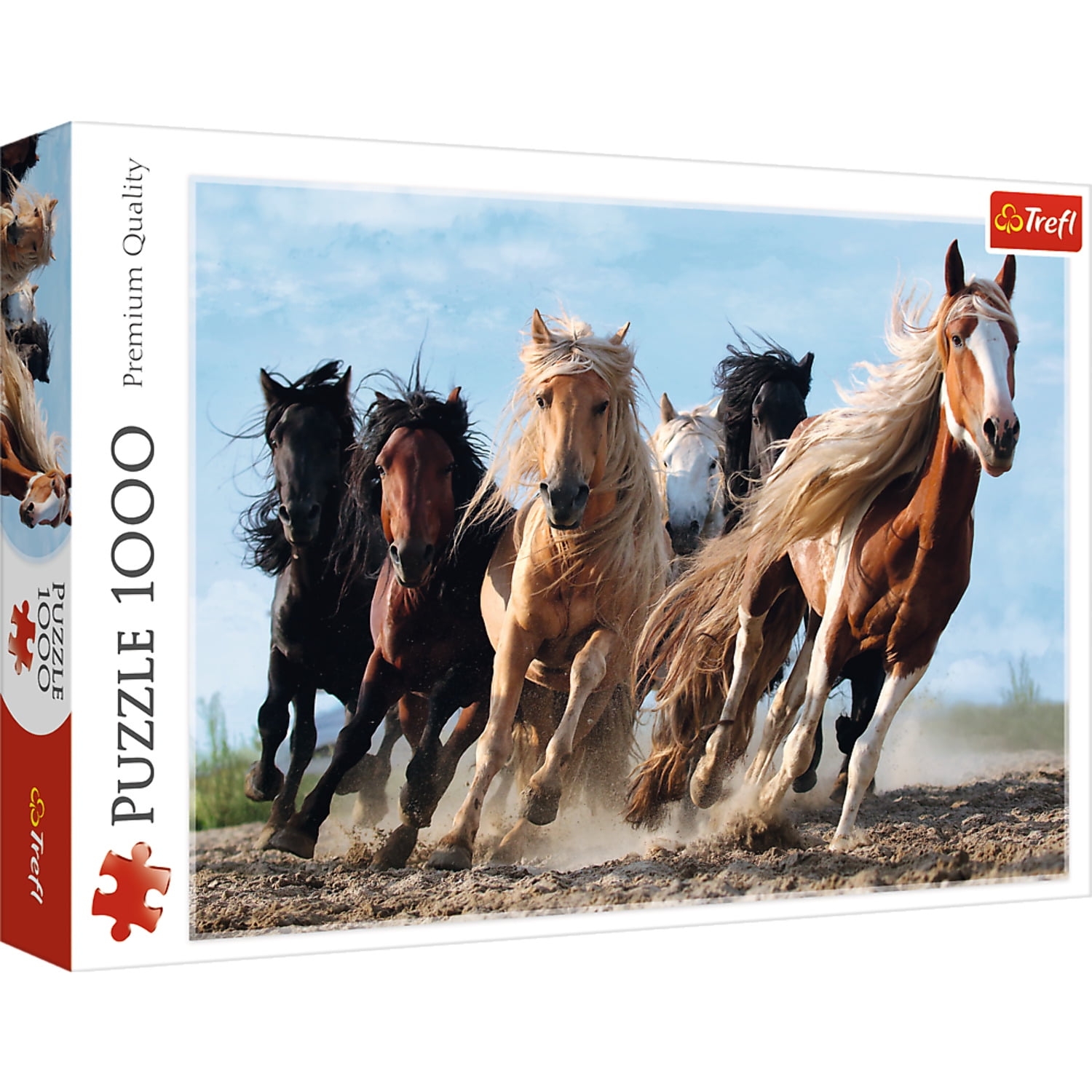 1000 Piece Jigsaw Puzzles Galloping Horses Wild Horse Puzzle Animal Puzzle Adult Puzzles Trefl 10446
