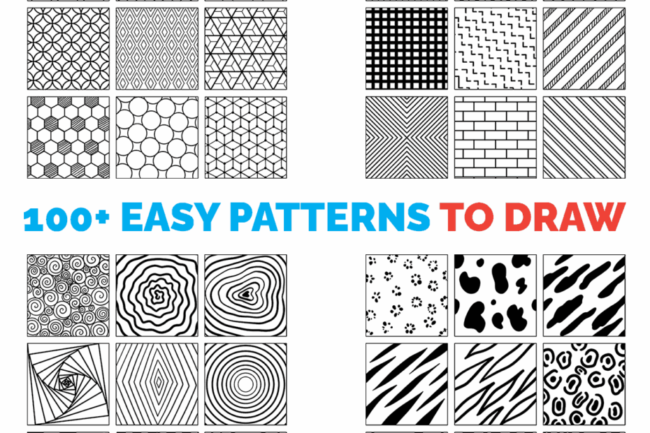 108 Easy Cool Patterns To Draw For Beginners Really Easy