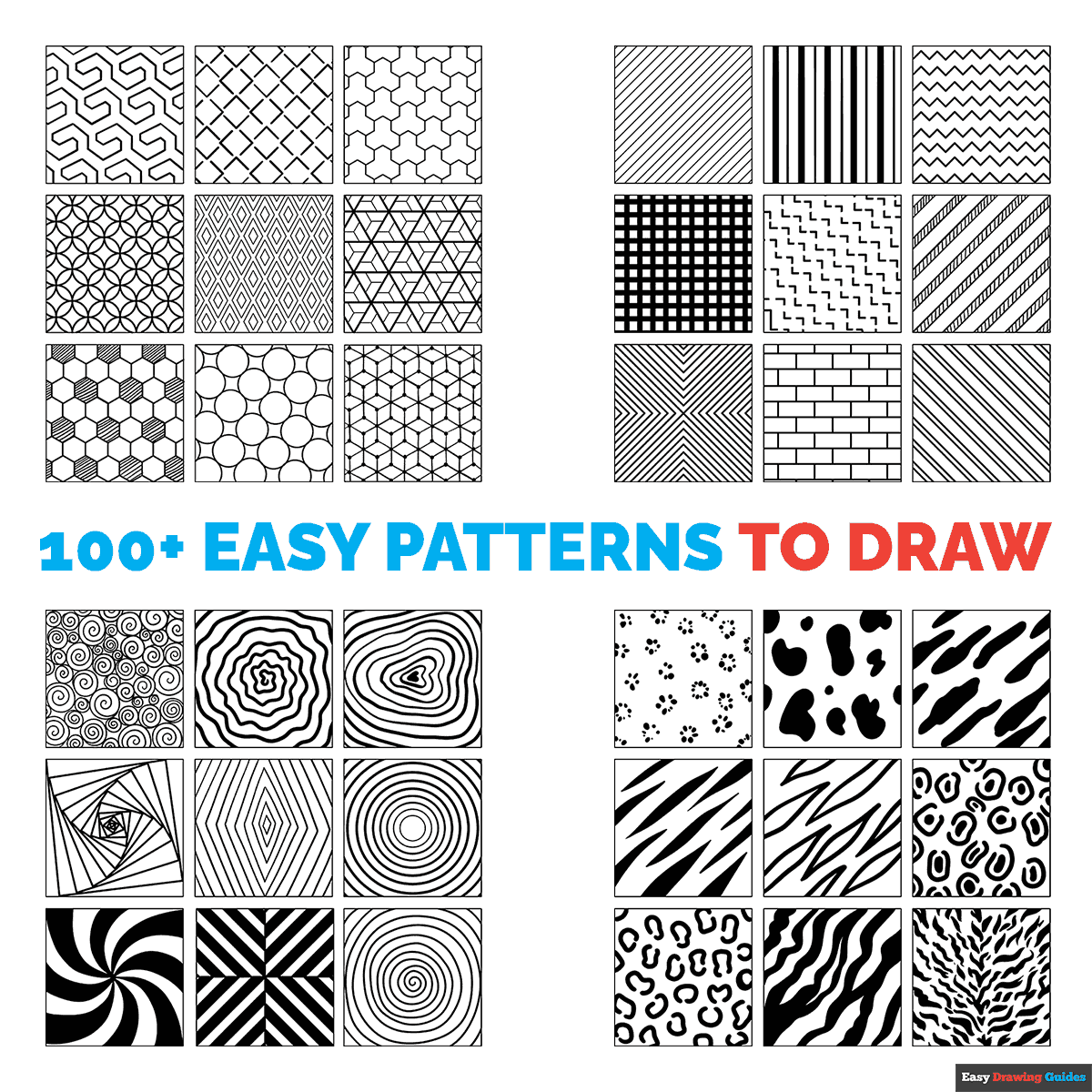 108 Easy Cool Patterns To Draw For Beginners Really Easy 