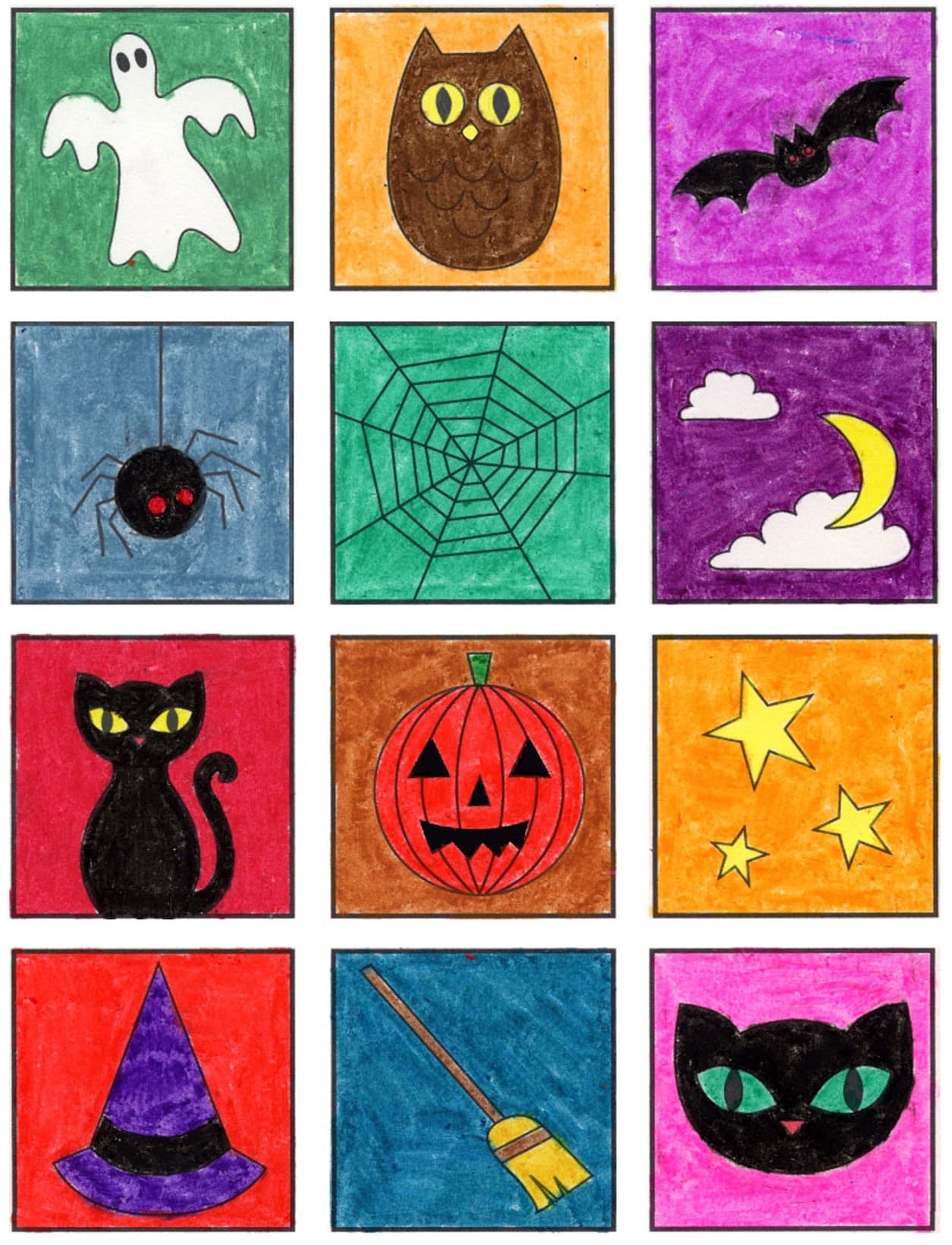 12 Easy Halloween Drawing Ideas For Kids