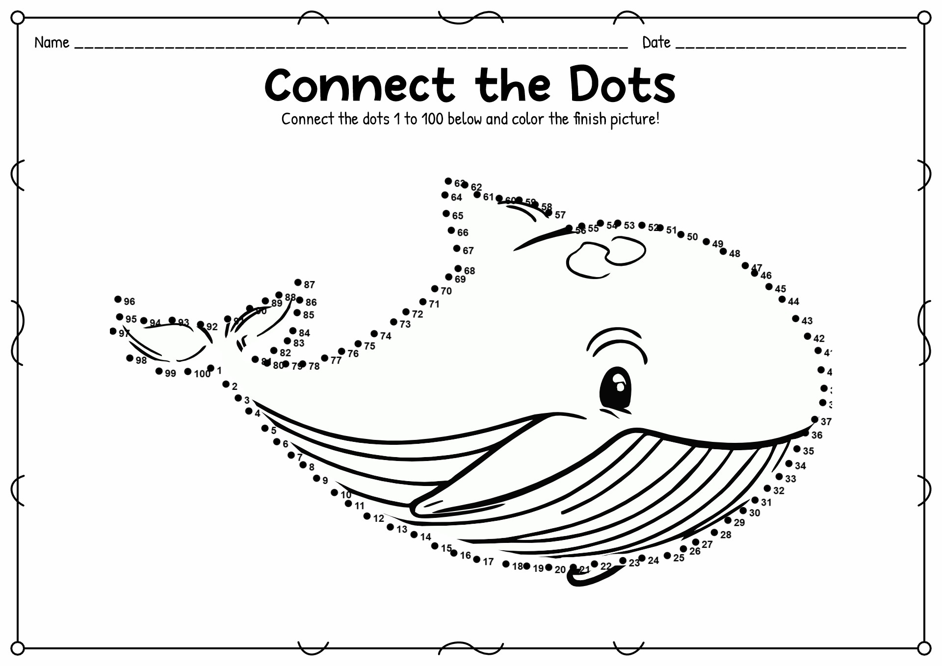 12 Printable Dot To Dot Worksheets 1 100 Free PDF At Worksheeto