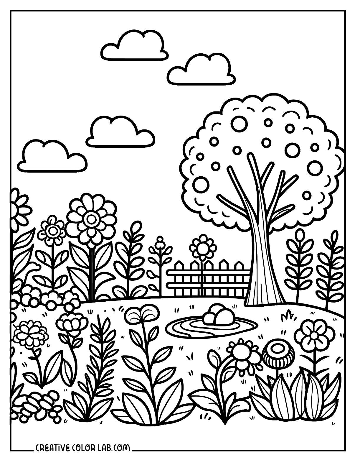 free printable gardening coloring pages