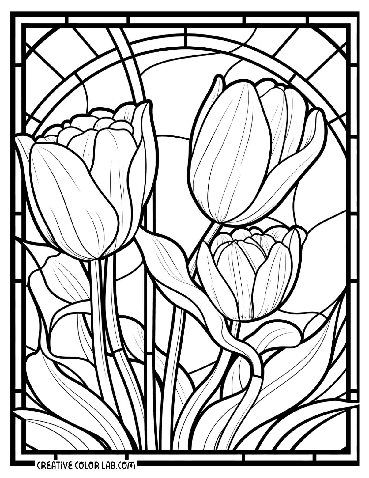 free tulip printable