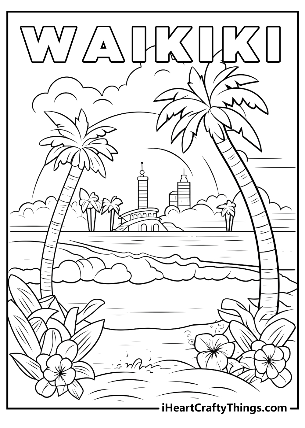 free hawaiian coloring pages printable