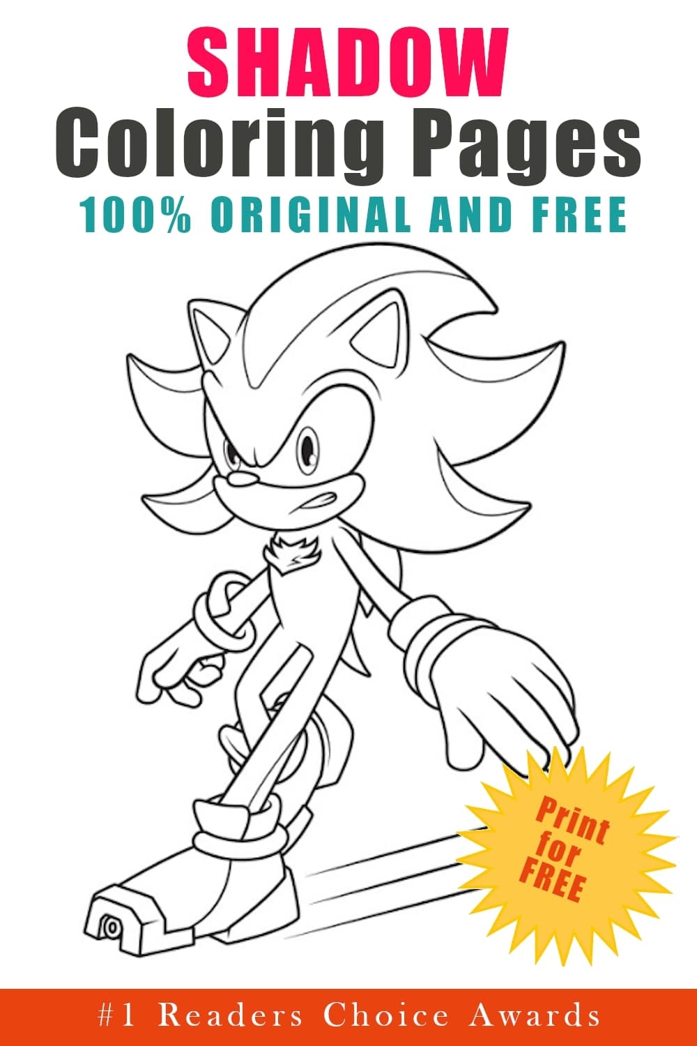 15 Shadow Sonic The Hedgehog Coloring Pages Free Printable 