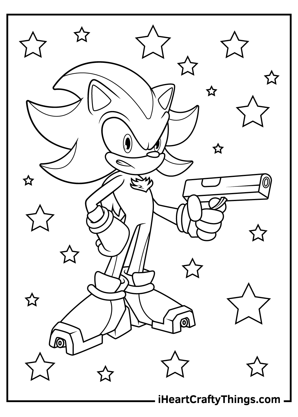 15 Shadow Sonic The Hedgehog Coloring Pages Free Printable 