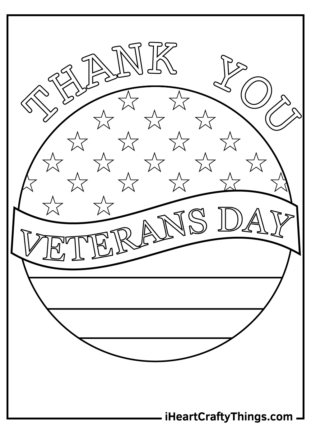 happy veterans day coloring sheet