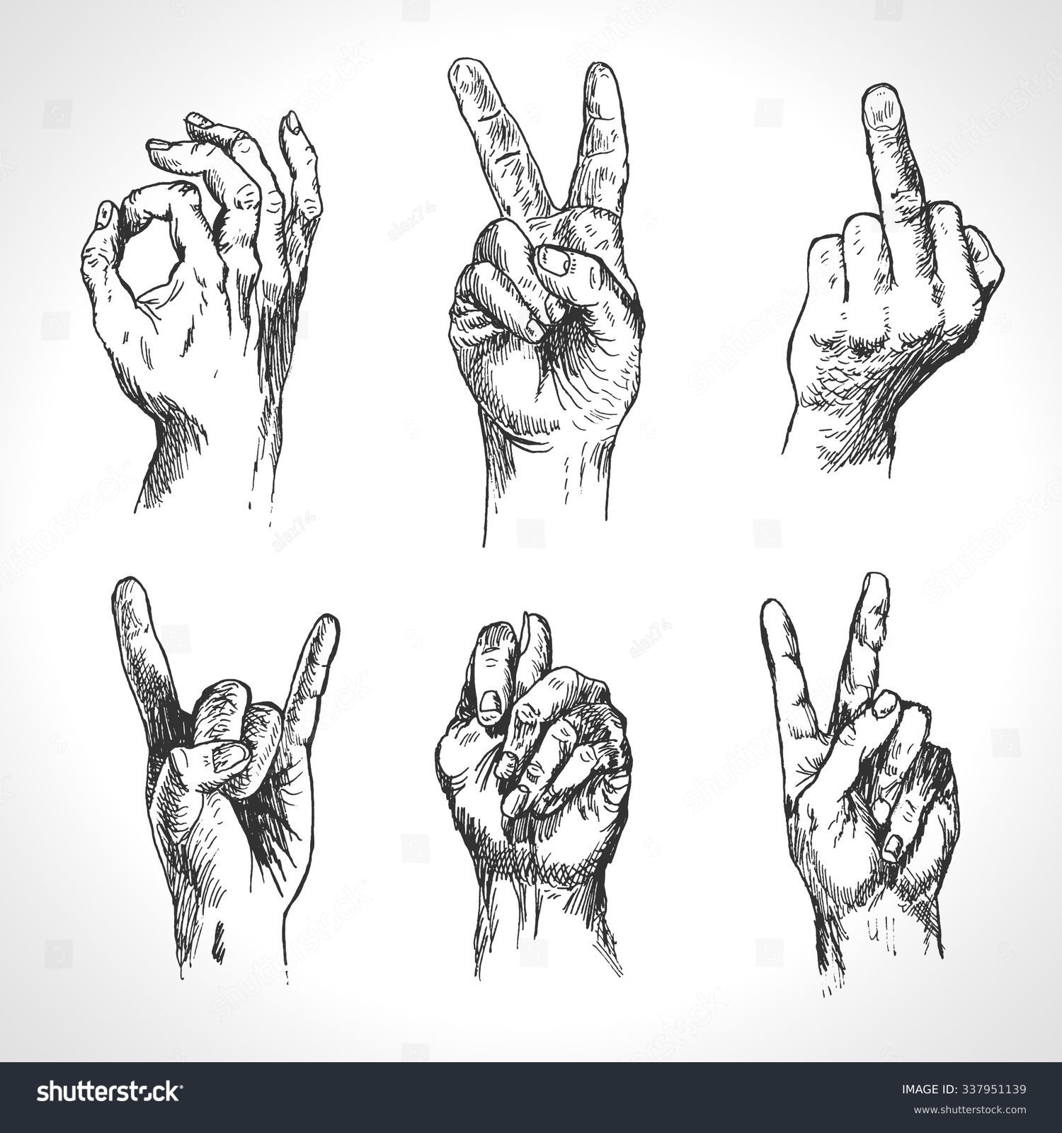2 974 Middle Finger Drawing Stock Vectors And Vector Art Shutterstock