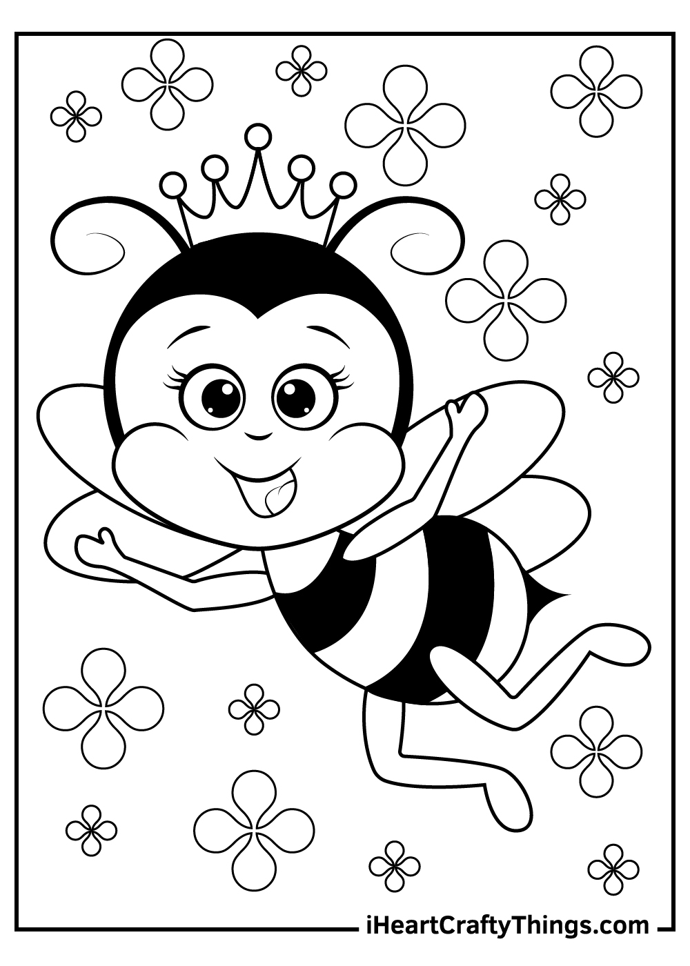 free printable bee coloring pages