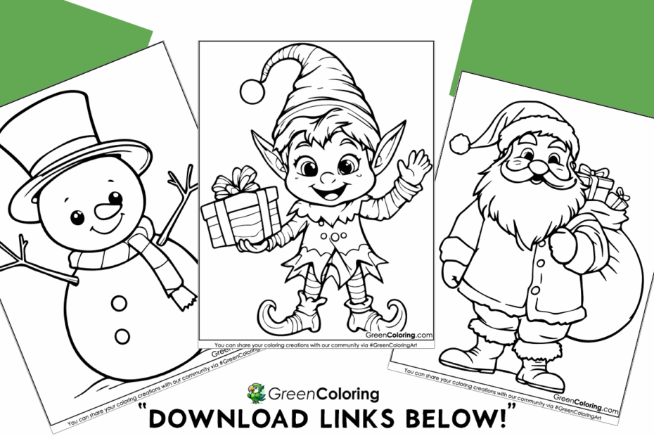 20 Christmas Coloring Pages Download Free Printable PDF