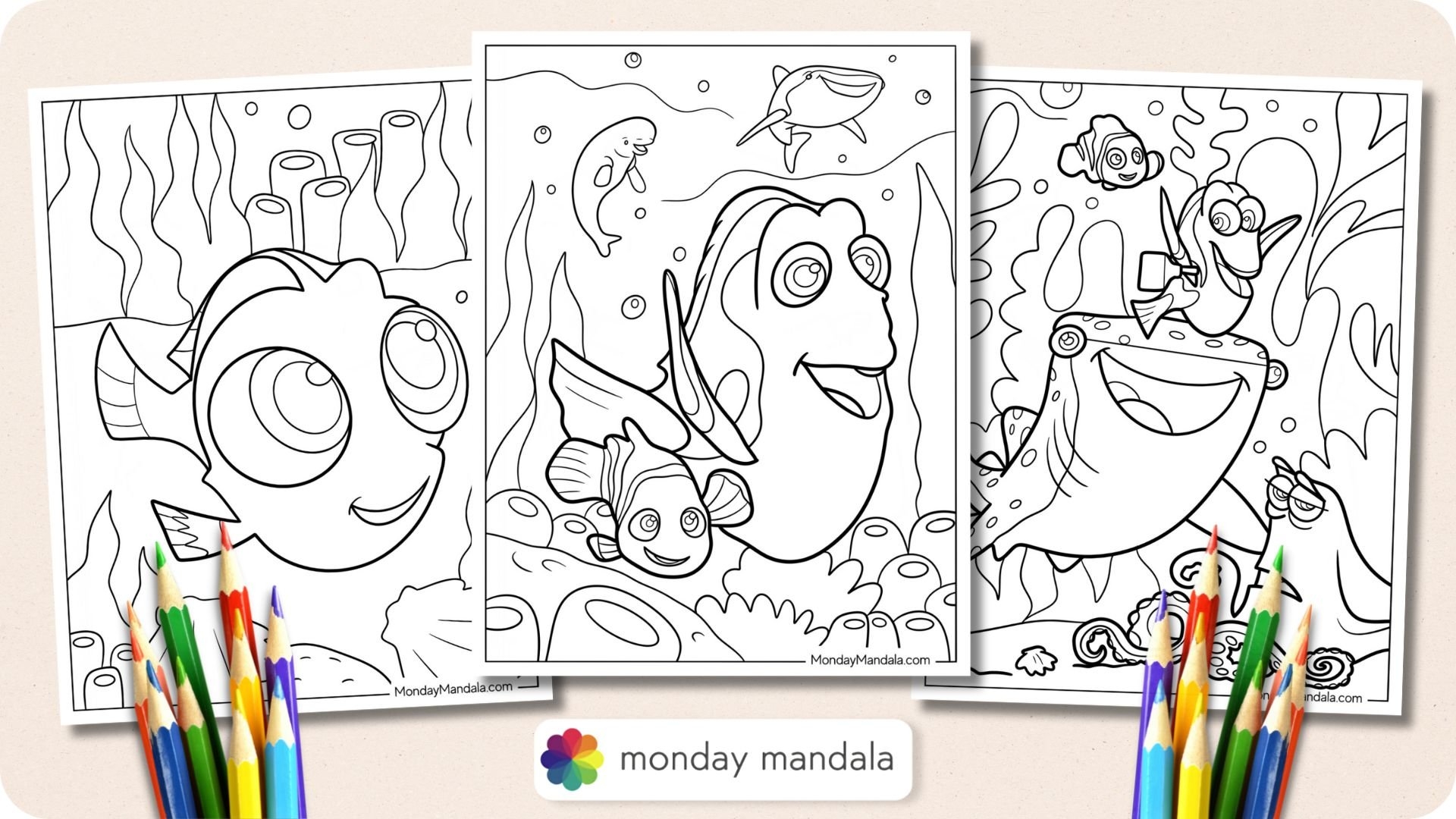 finding dory coloring pages pdf