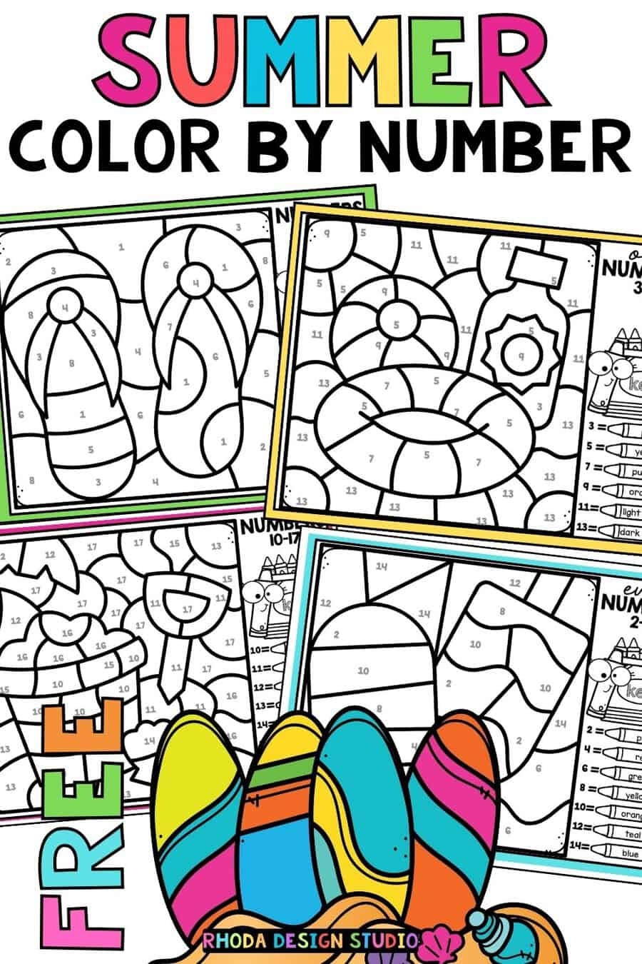 color by number free printables