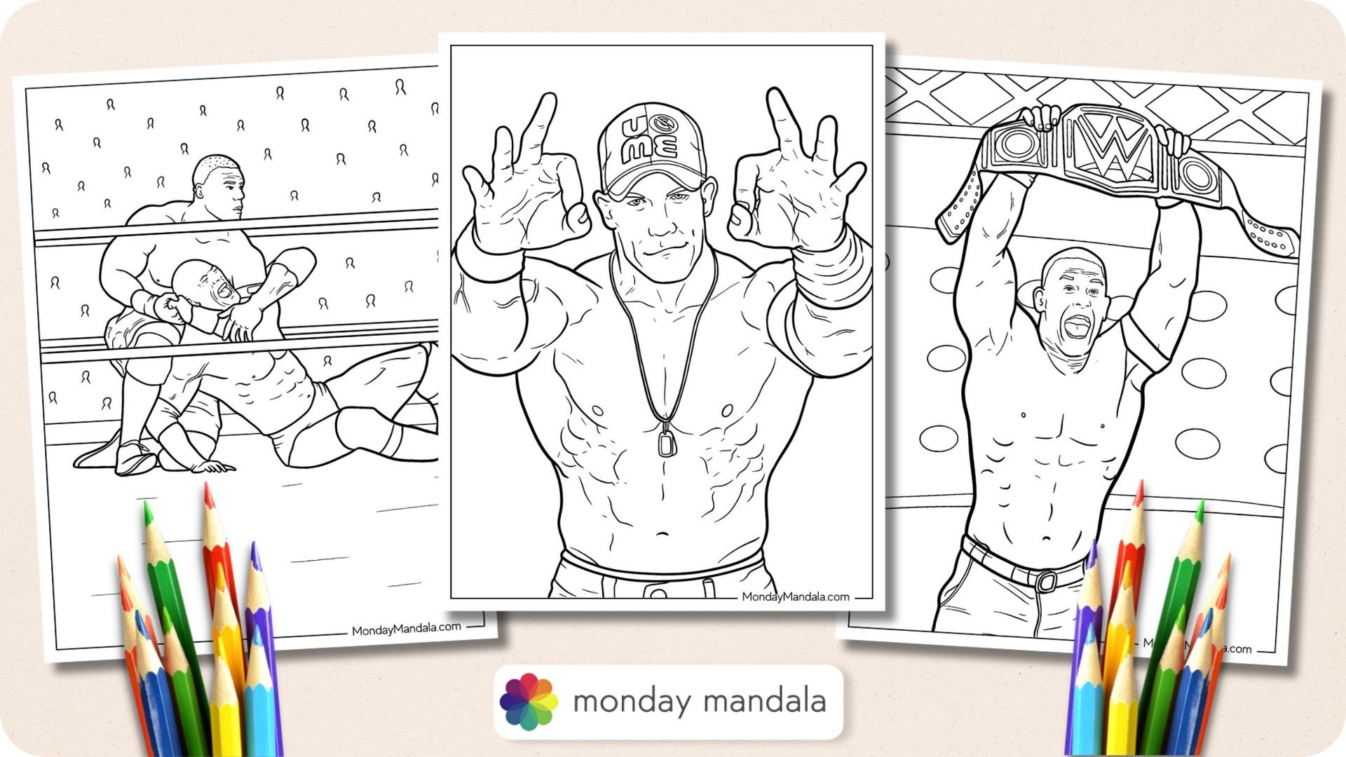 20 John Cena Coloring Pages Free PDF Printables 