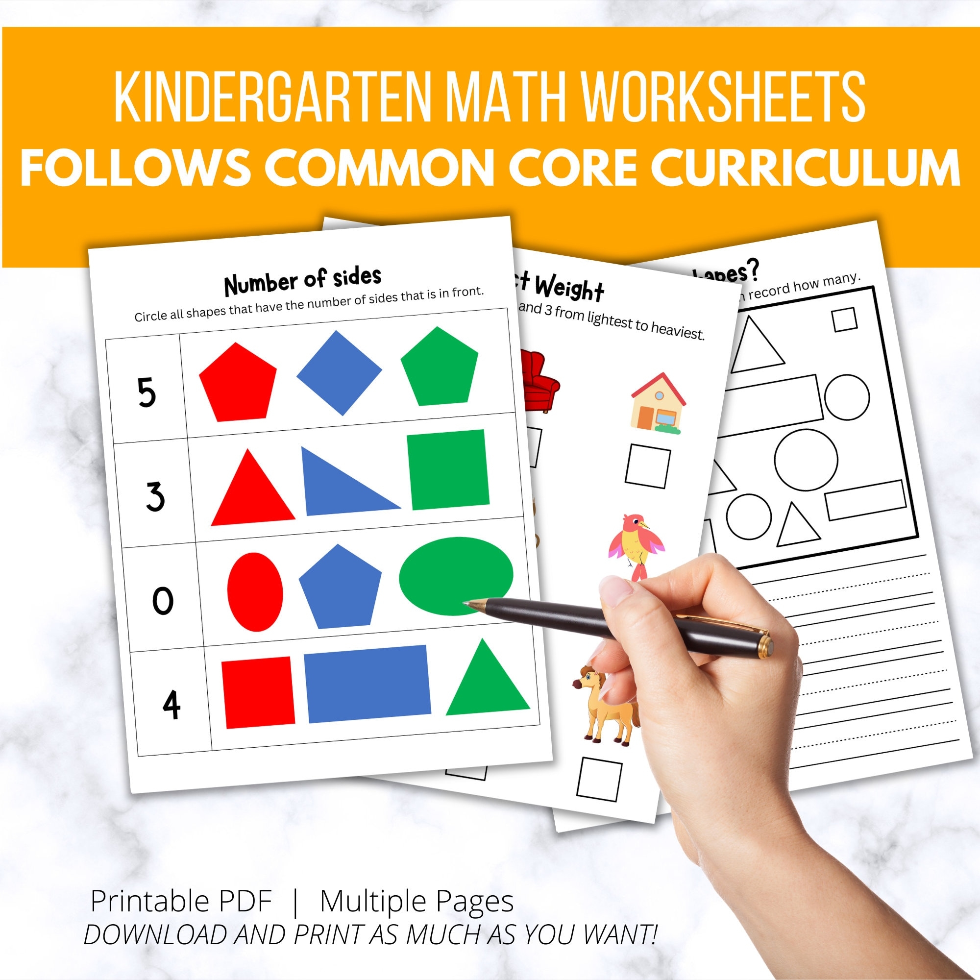 core curriculum math worksheets