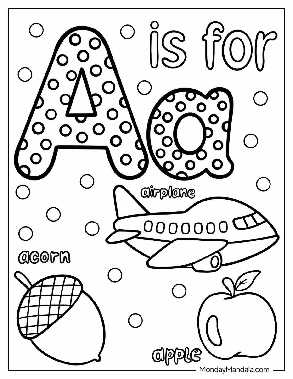 free letter a coloring sheet