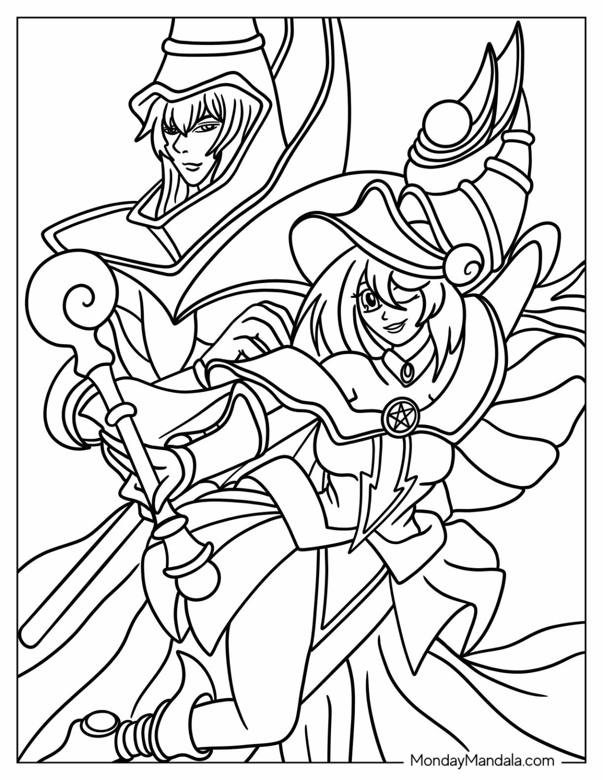 yu gi oh coloring pictures