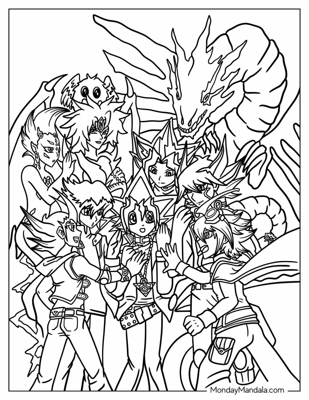 20 Yu Gi Oh Coloring Pages Free PDF Printables 