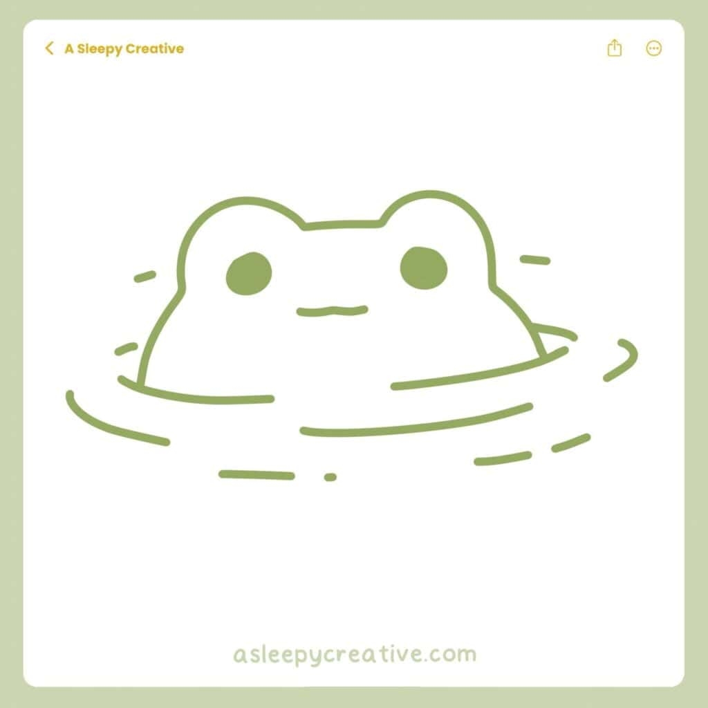 21 Cute And Easy Frog Drawing Ideas A Sleepy Creative