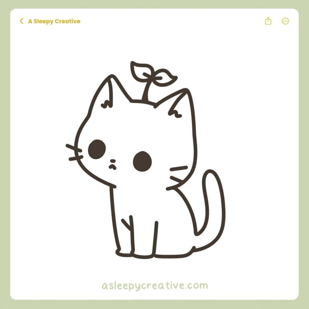 22 Easy Cute Cat Drawing Ideas A Sleepy Creative