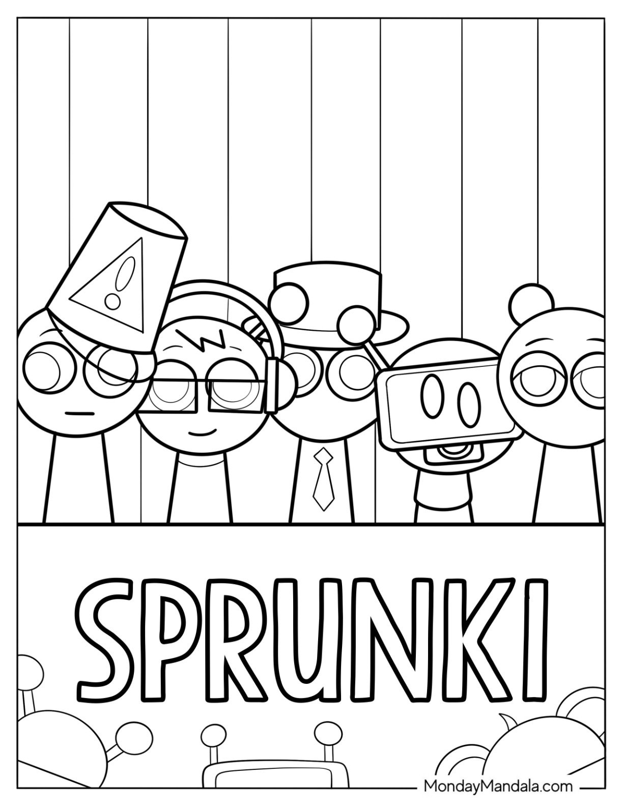 22 Sprunki Coloring Pages Free PDF Printables 