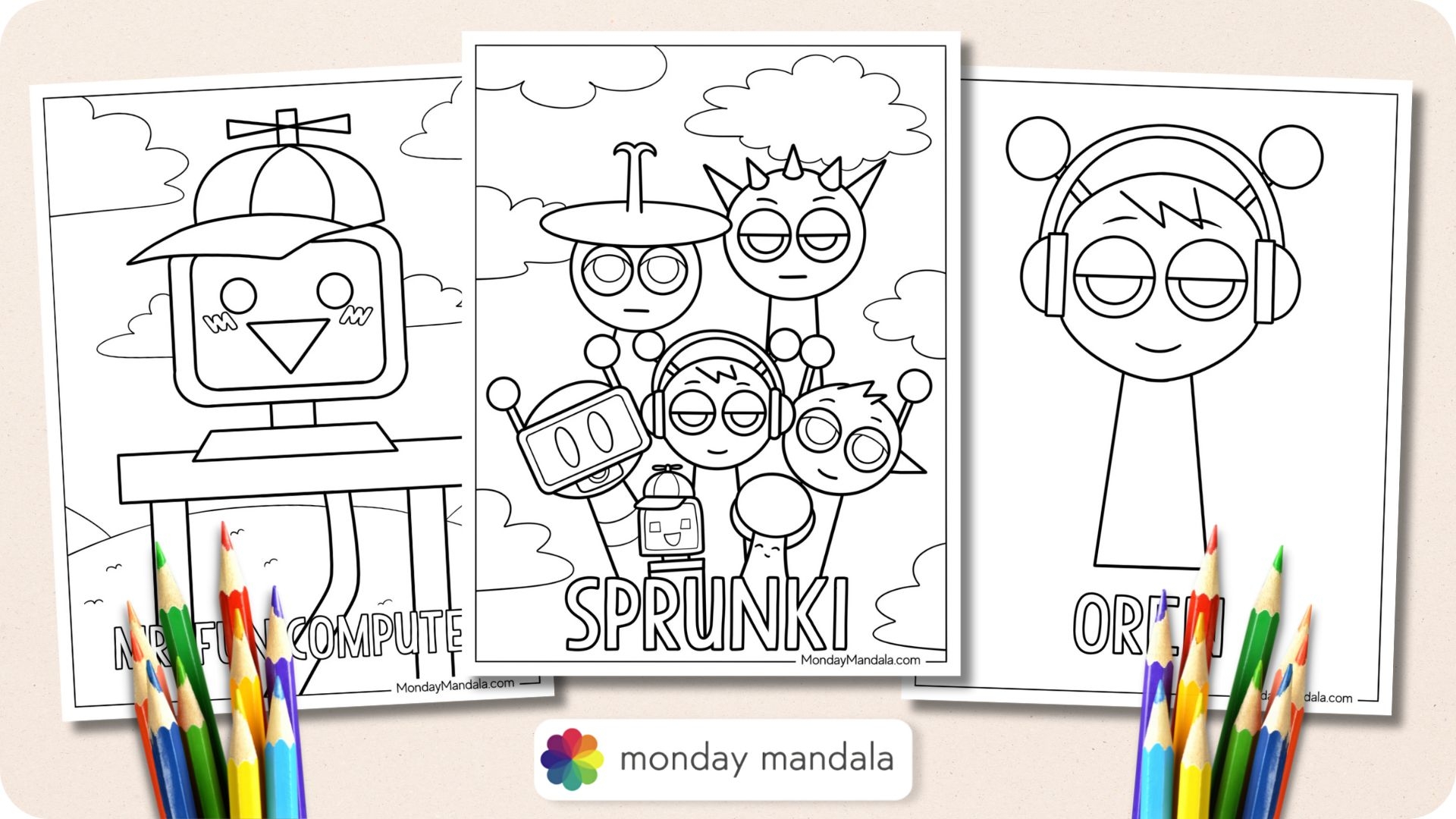 22 Sprunki Coloring Pages Free PDF Printables 