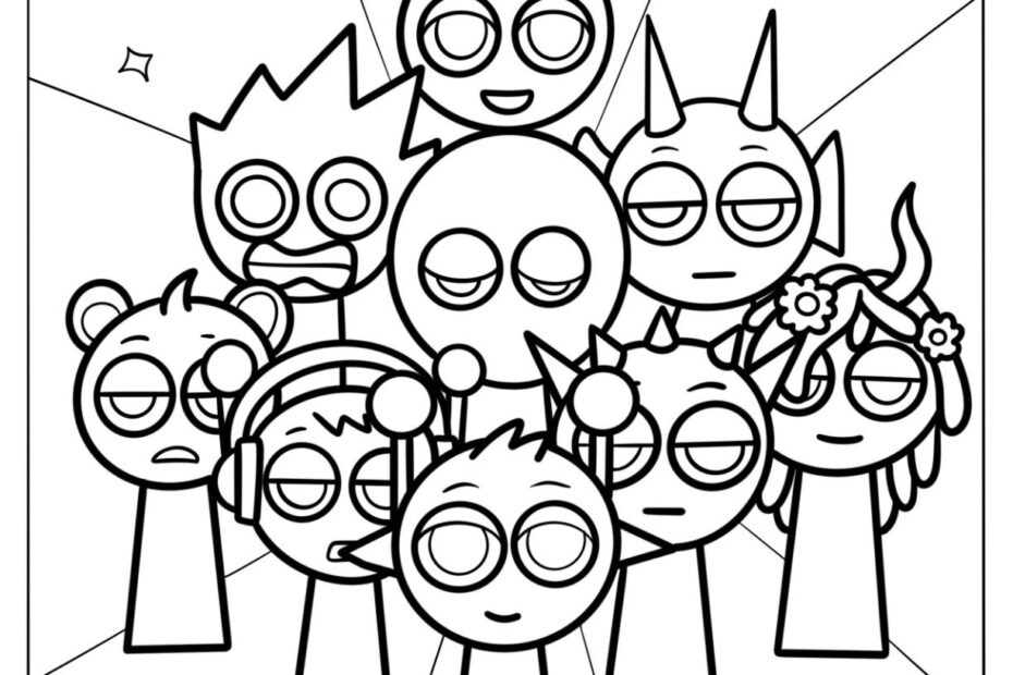 22 Sprunki Coloring Pages Free PDF Printables