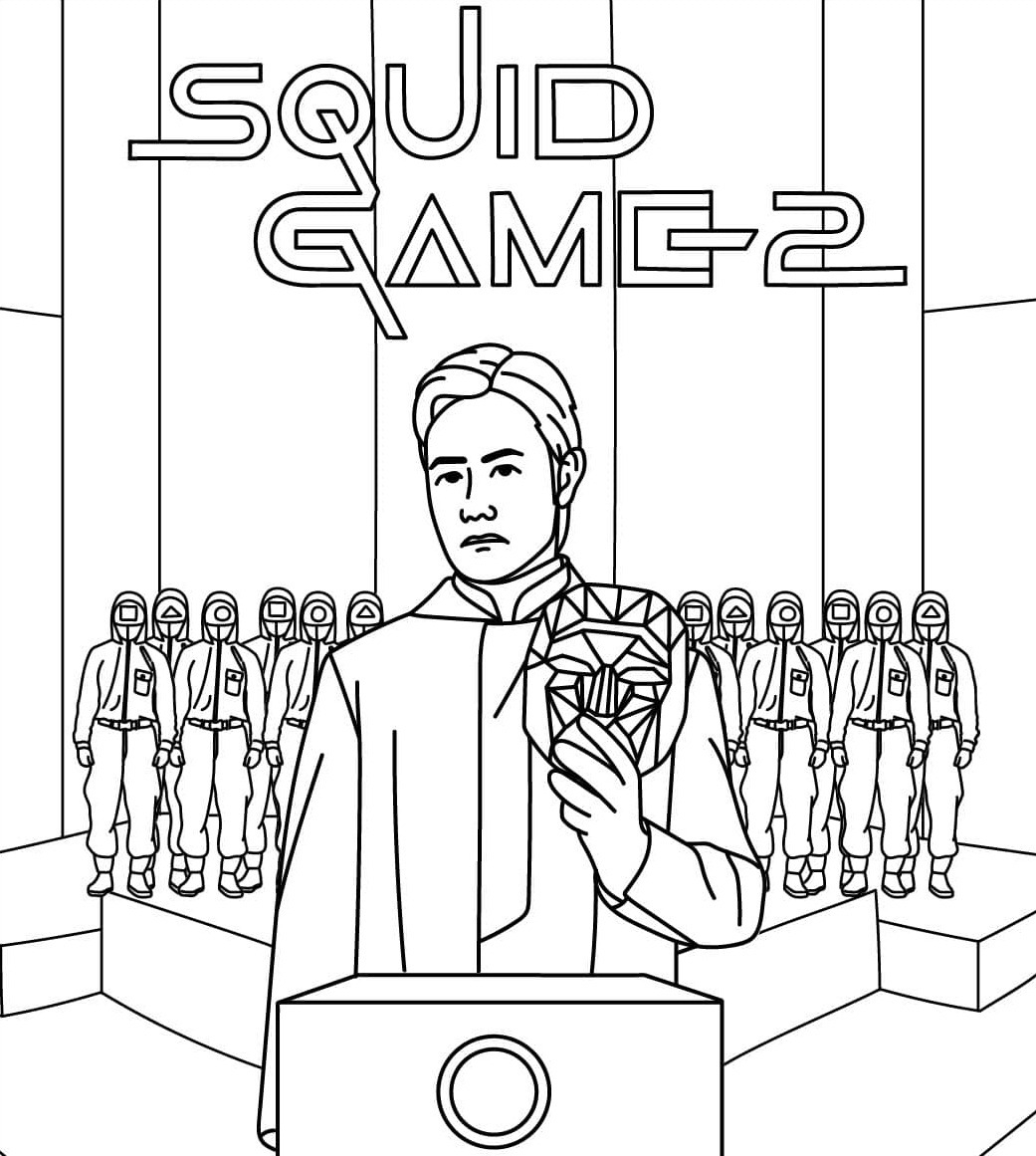 squid game printable coloring pages