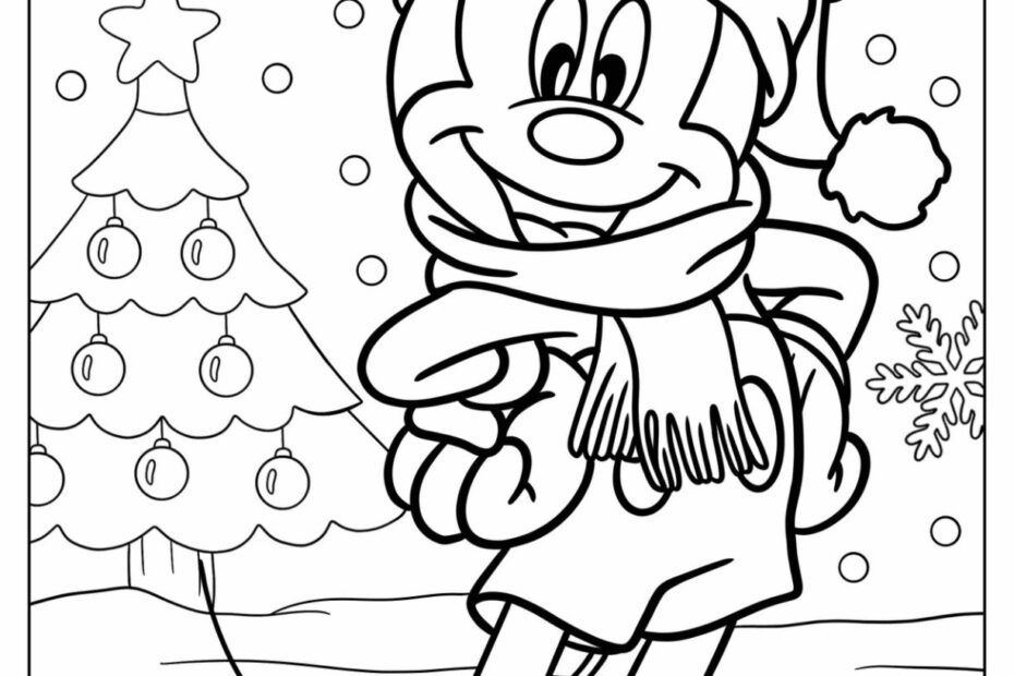 24 Disney Christmas Coloring Pages Free PDF Printables