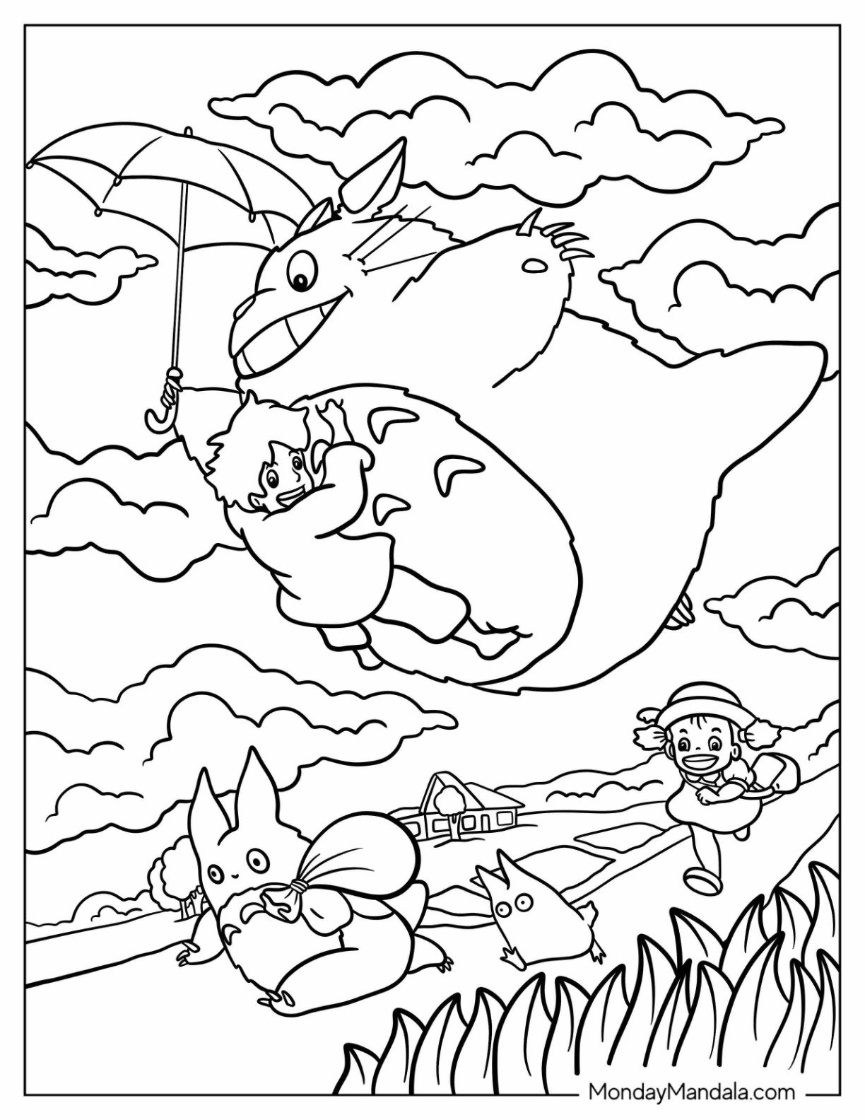 24 Totoro Coloring Pages Free PDF Printables 