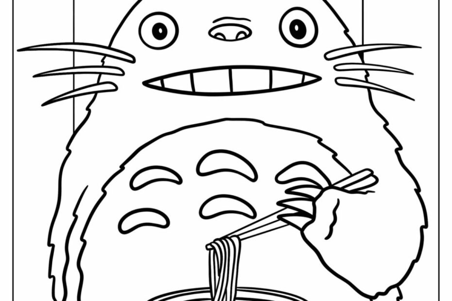 24 Totoro Coloring Pages Free PDF Printables