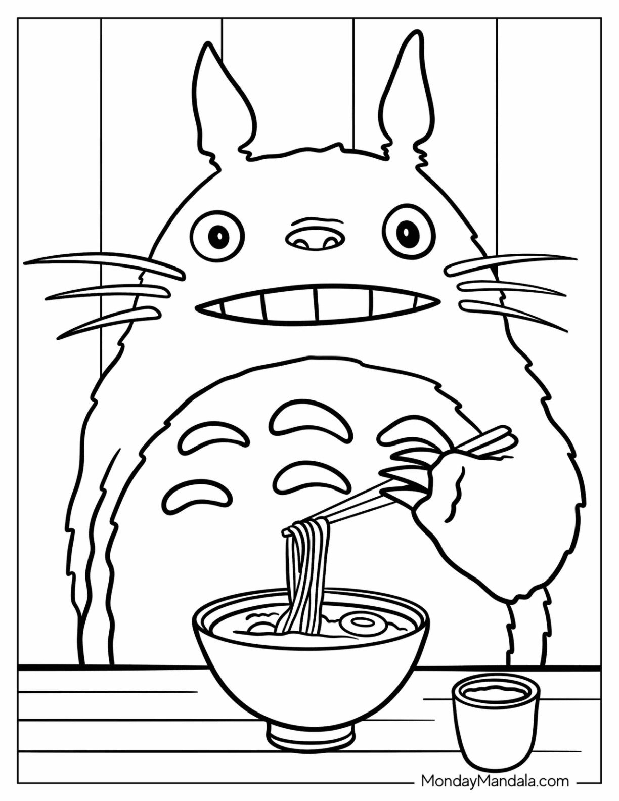 24 Totoro Coloring Pages Free PDF Printables 