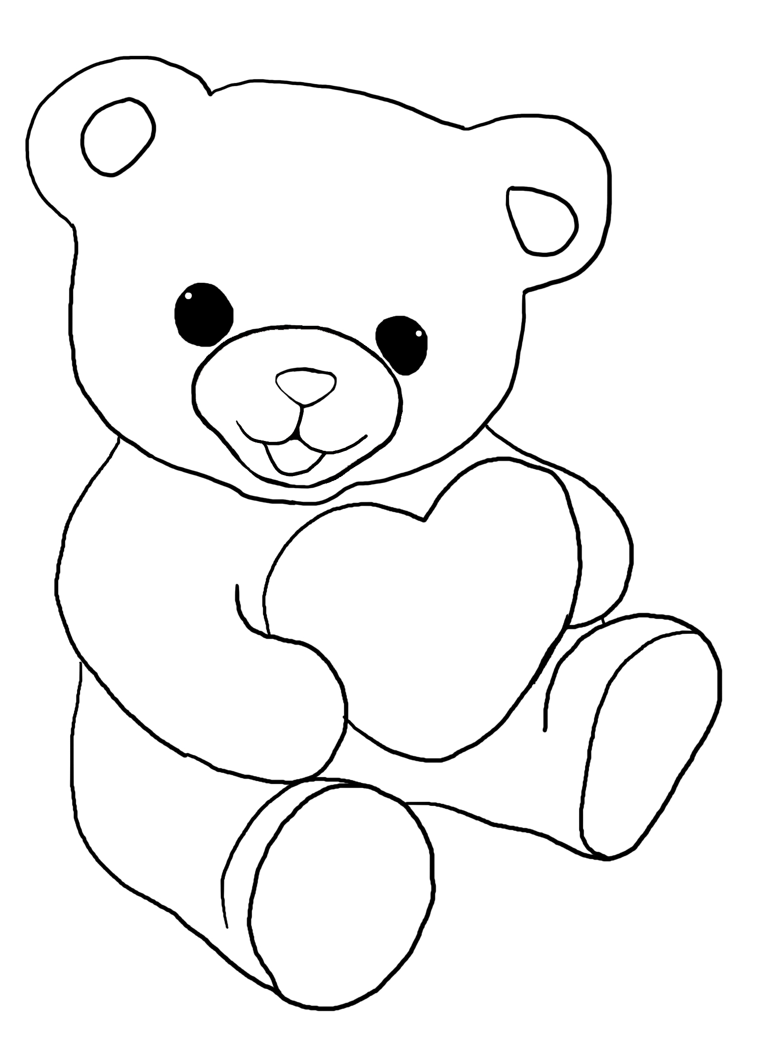 valentine teddy bear coloring pages