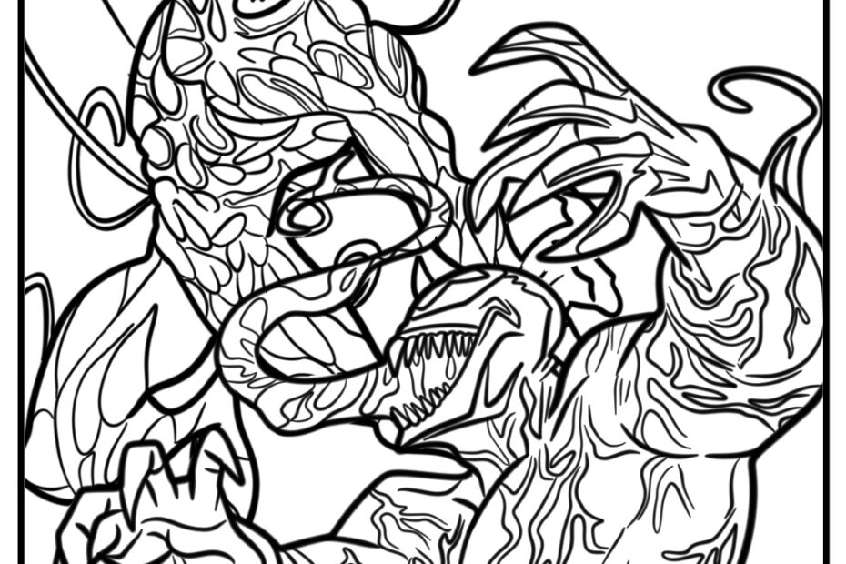 25 Carnage Coloring Pages Free Symbiote PDF Printables